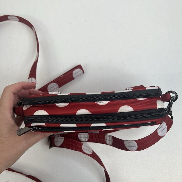 Lug Coupe XL Convertible Crossbody Fanny Pack Belt Hip Bag Minnie Red White Dot - Picture 10 of 16